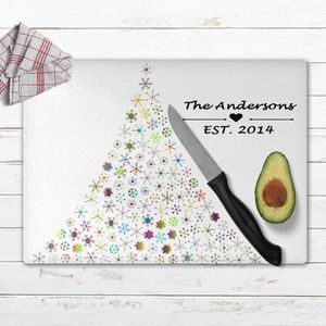 Personalized Holiday Glass Cutting Boards